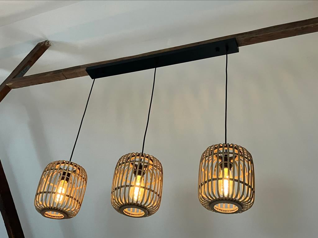 Suspension QAZQA à trois lumières, Huis en Inrichting, Zo goed als nieuw