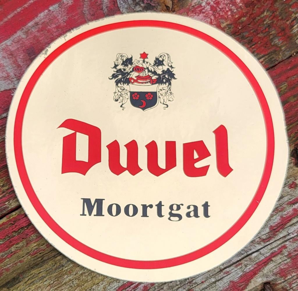 Duvel vintage sticker rond, Ophalen of Verzenden, Duvel