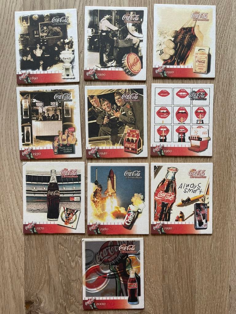 Bierviltjes- The coca-cola CHRONOMATS retro 5, Verzamelen, Ophalen of Verzenden