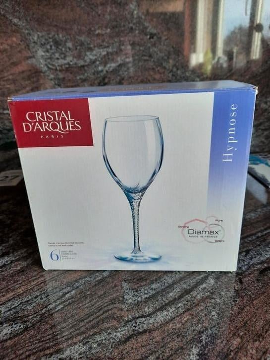 6 drinkglazen in kristal, nog in de verpakking, Ophalen, Nieuw, Glas, Glas of Glazen