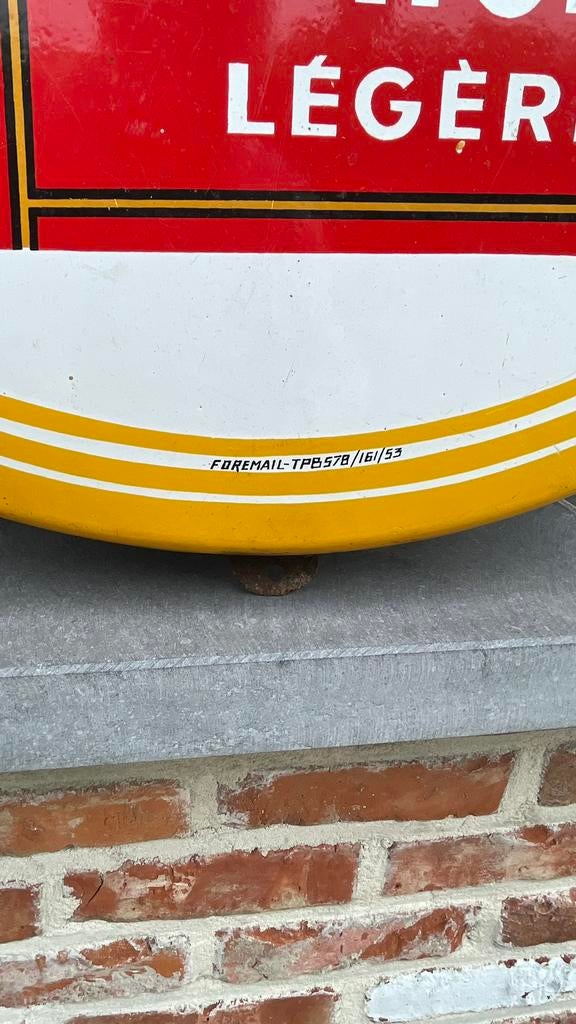 Assiette en émail St Michel., Enlèvement, Comme neuf, Panneau publicitaire