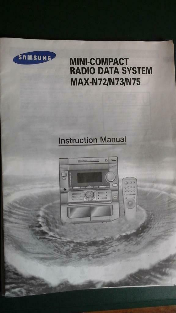 manuel d'installation chaîne Hifi Samsung N72/73/75, Enlèvement ou Envoi, Comme neuf, Autres marques, Micro chaîne