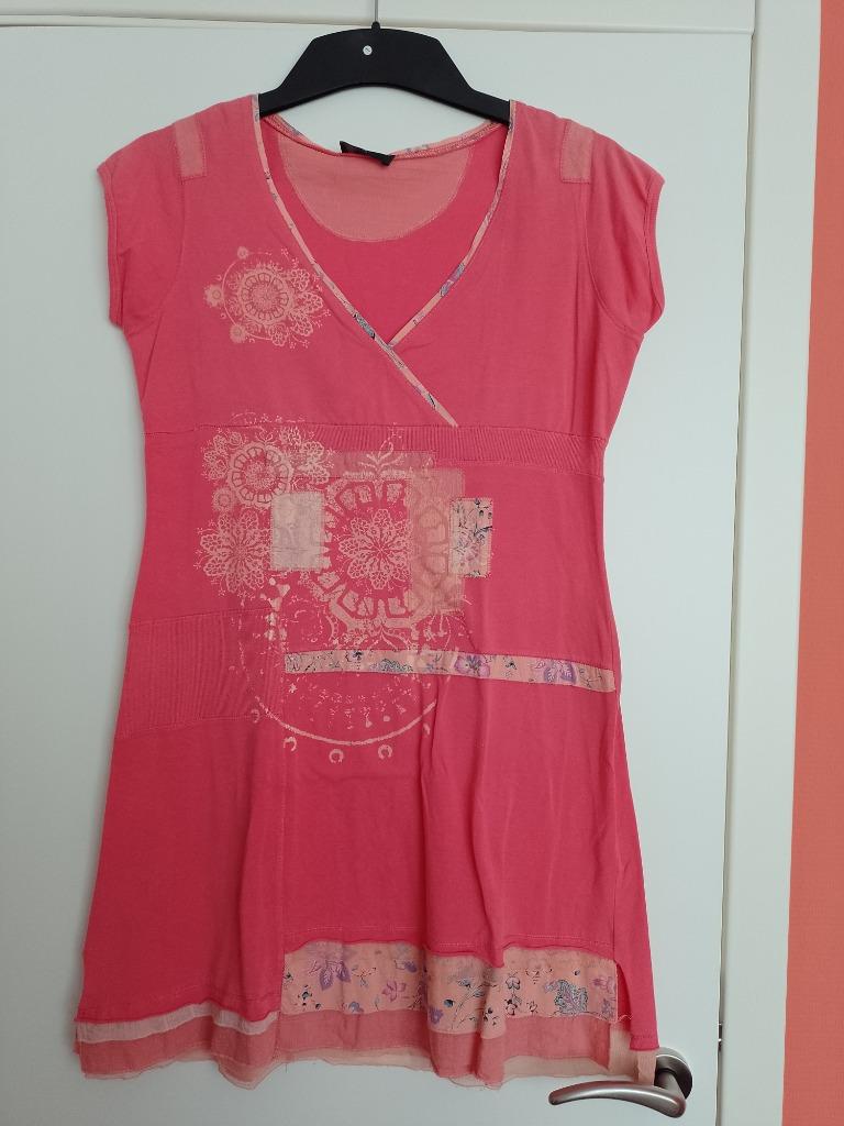 Lange t-shirt of korte jurk van One Step, Manches courtes, Enlèvement ou Envoi, Comme neuf, Orange