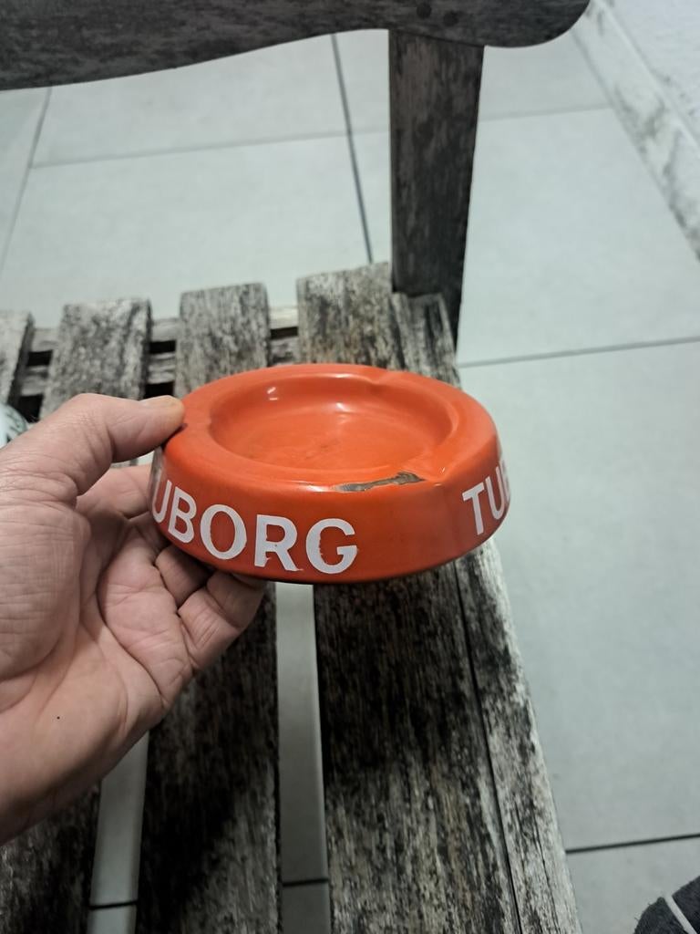 Emaille asbakken tuborg en carlsberg apart of samen te koop, Ophalen of Verzenden, Zo goed als nieuw
