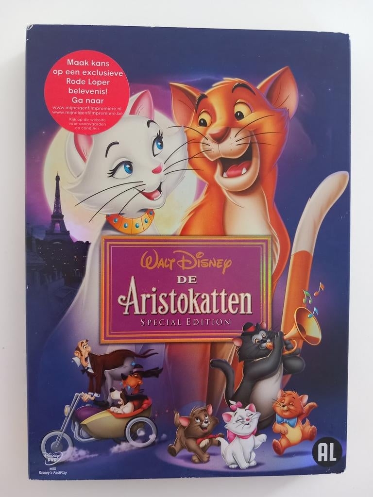 Dvd De Aristkatten van Walt Disney (Animatiefilm), Ophalen of Verzenden, Zo goed als nieuw