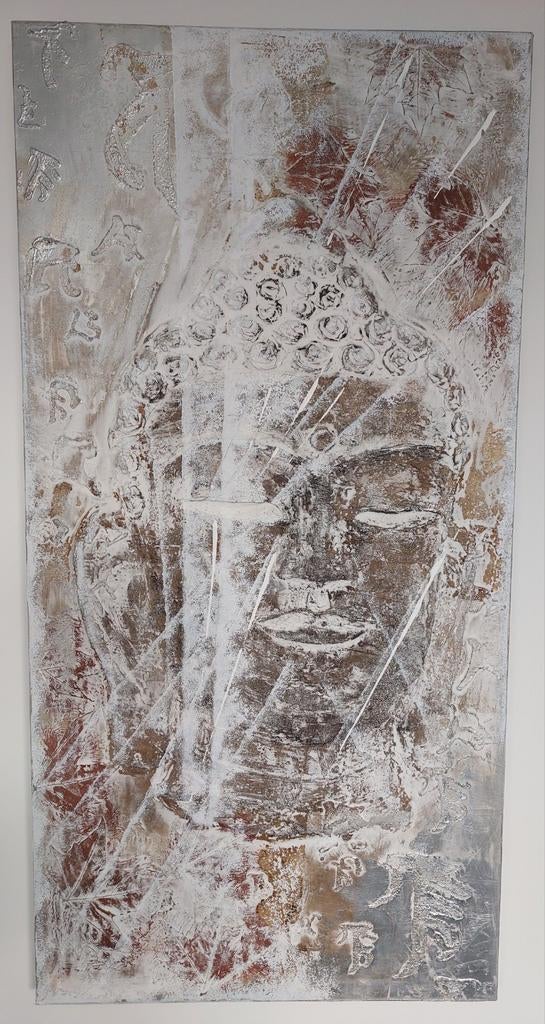 Budha op doek H 120 x B 60, Antiek en Kunst, Ophalen