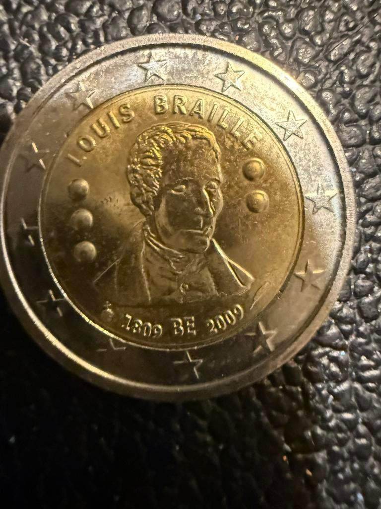 2 euro belgie 2009 louis braille, Enlèvement ou Envoi, 2 euros