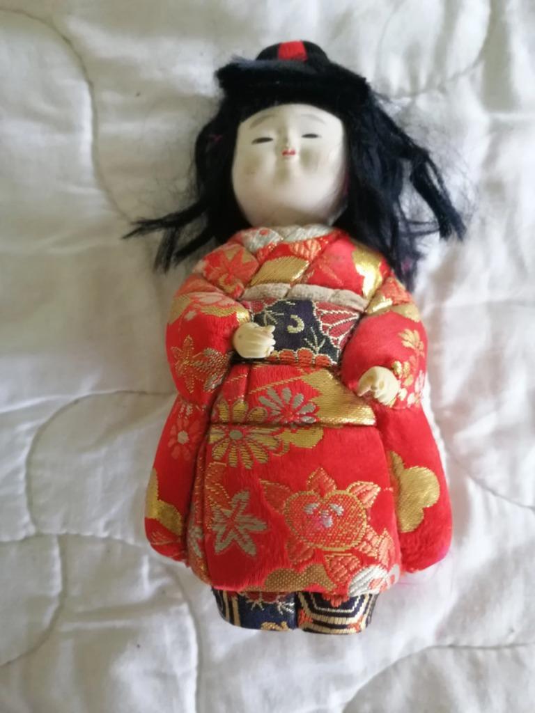 Vintage Japanse doll pop, Ophalen of Verzenden, Zo goed als nieuw, Pop
