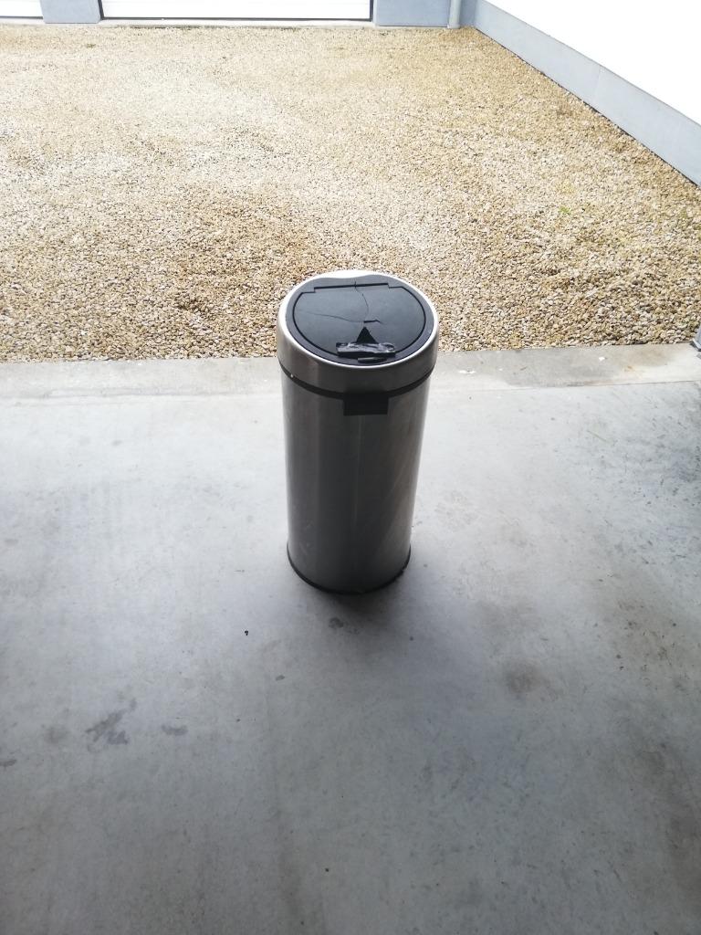 Poubelle ronde pour la cuisine ou la salle de bain, Maison & Meubles, 40 litres ou plus, Enlèvement, Utilisé, Inox