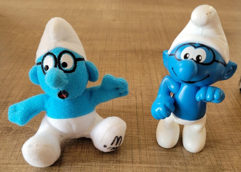 De Smurfen: 2x Brilsmurf, Verzamelen, Stripfiguren, Ophalen of Verzenden, Smurfen, Gebruikt, Beeldje of Figuurtje