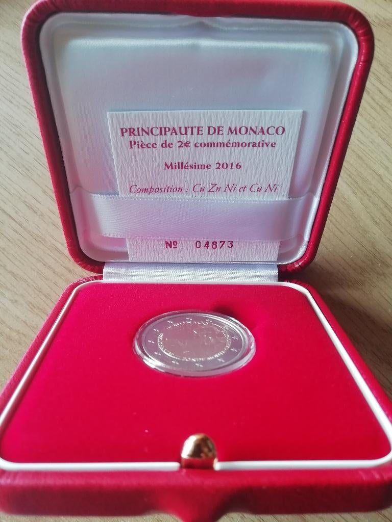 2 € commémo Monaco 2016 coffret BE, Ophalen, Monaco, 2 euro, Losse munt