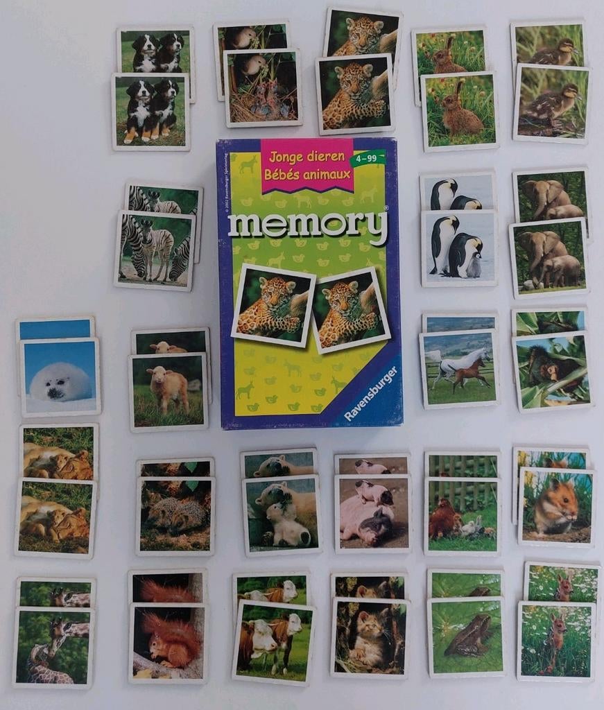 GEZELSCHAPSSPEL MEMORY - JONGE DIEREN, Enlèvement ou Envoi, Utilisé