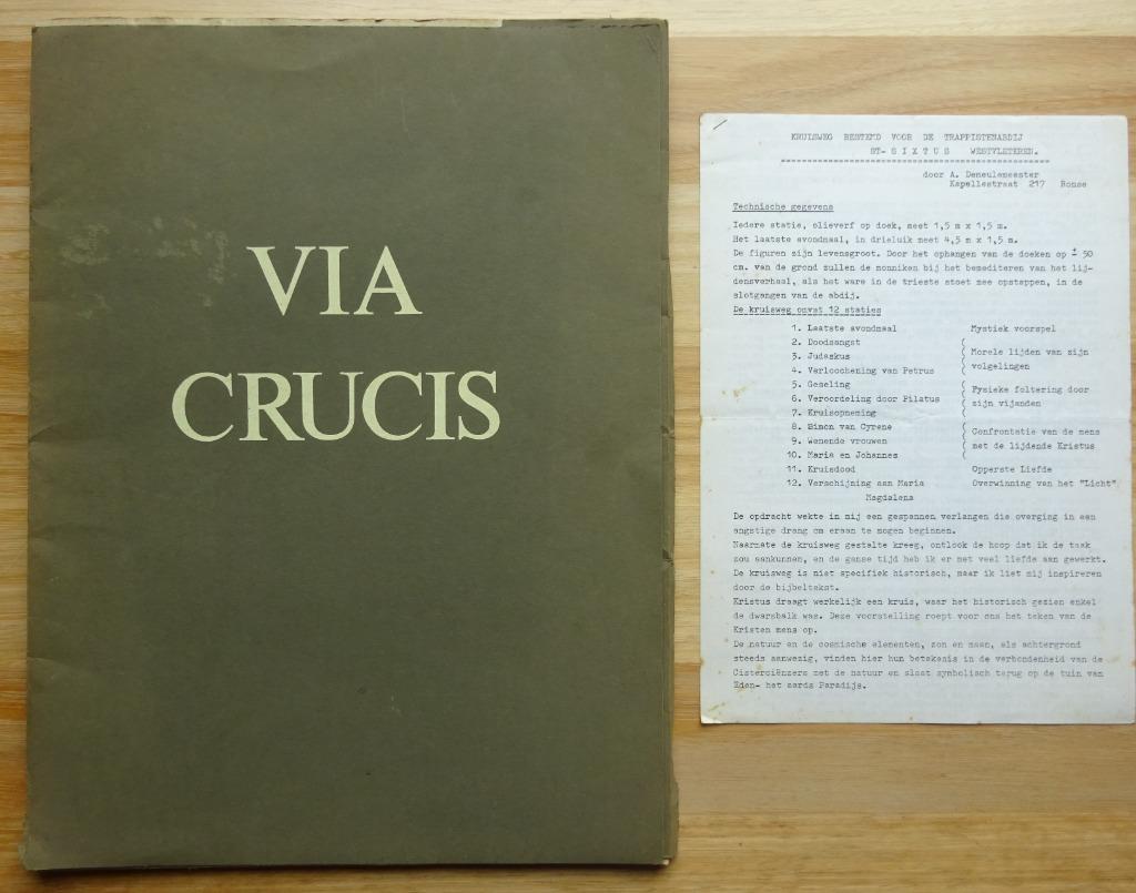 Kunstmap 1980 Via Crucis - Armand Demeulemeester, Ophalen of Verzenden, Gelezen
