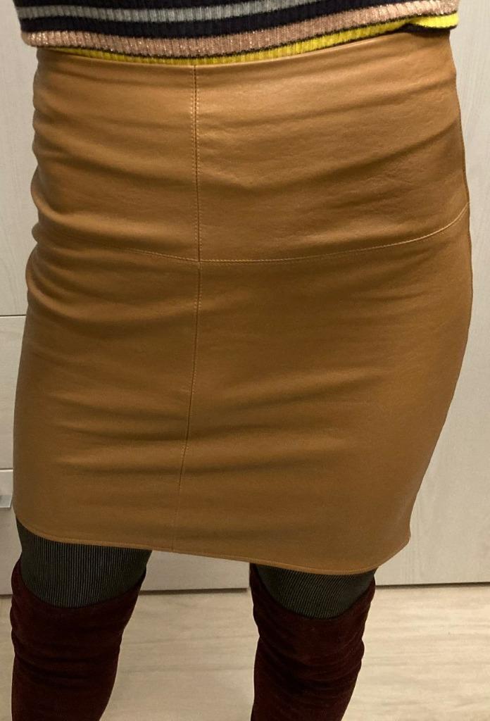Jupe crayon Missguided séduisante marron cognac taille XS, Enlèvement ou Envoi, Missguided, Comme neuf, Brun