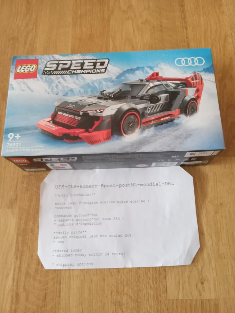 Lego 76921 Audi S1 e-tron Speed Champignon, Envoi, Neuf, Ensemble complet, Lego