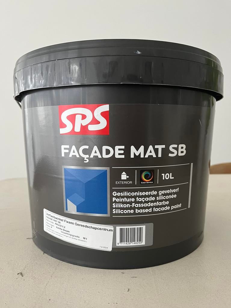 SPS Façade Mat SB gevelverf - op kleur gemengd - 10L, Doe-het-zelf en Bouw, 5 tot 10 liter, Ophalen, Nieuw, Verf