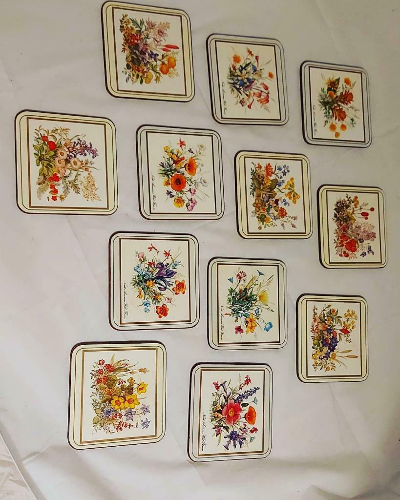 Botanische coasters pimpernel England kurk, Ophalen of Verzenden