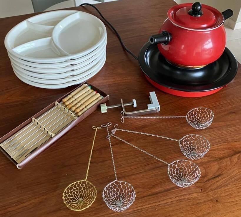 Gourmet set Rowenta elektrisch met vorkjes en netjes, Enlèvement ou Envoi, Comme neuf
