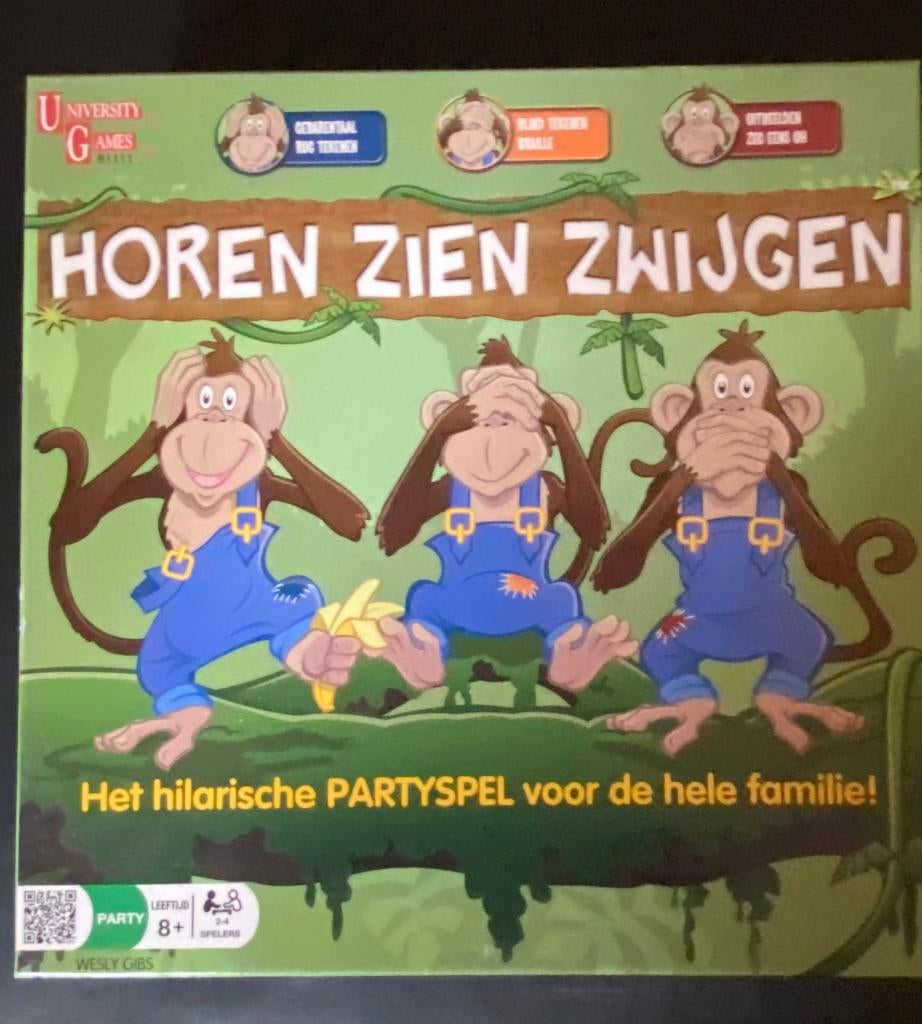 Bordspel "Horen, zien en zwijgen", Drie of vier spelers, Ophalen of Verzenden, Gebruikt