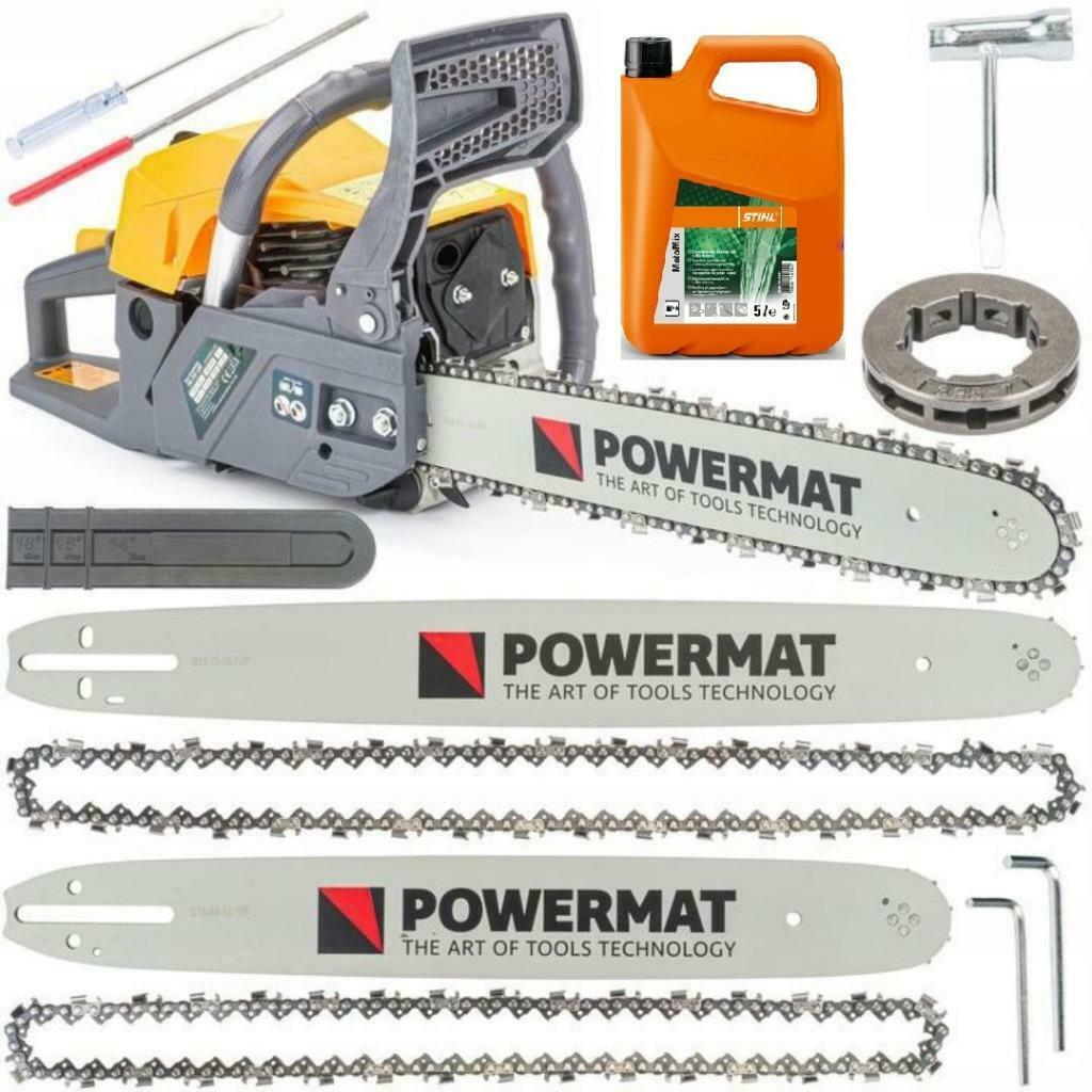 Powermat Kettingzaag Benzine Motorzaag 6.0 PK. Veel Extra's., Tuin en Terras, Hand-tuingereedschap, Ophalen of Verzenden, Nieuw