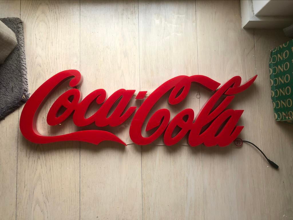 Grote lichtreclame Coca-Cola., Verzamelen, Ophalen, Zo goed als nieuw
