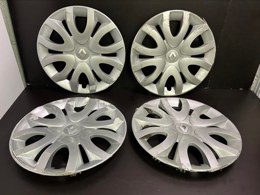 4 enjoliveurs Renault clio Megane kangoo twingo 15", Autos : Divers, Enjoliveurs, Utilisé, Enlèvement ou Envoi