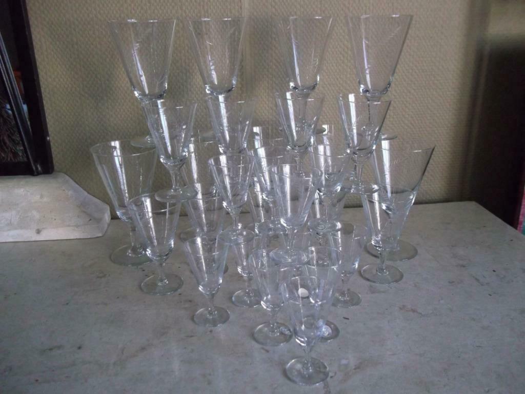 Oude kristallen glazen, Antiek en Kunst, Ophalen of Verzenden