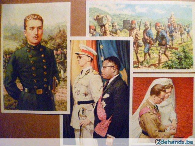 Prins/Koning Boudewijn, Tombeur, Kasavubu, uniformen, Verzenden, Gebruikt