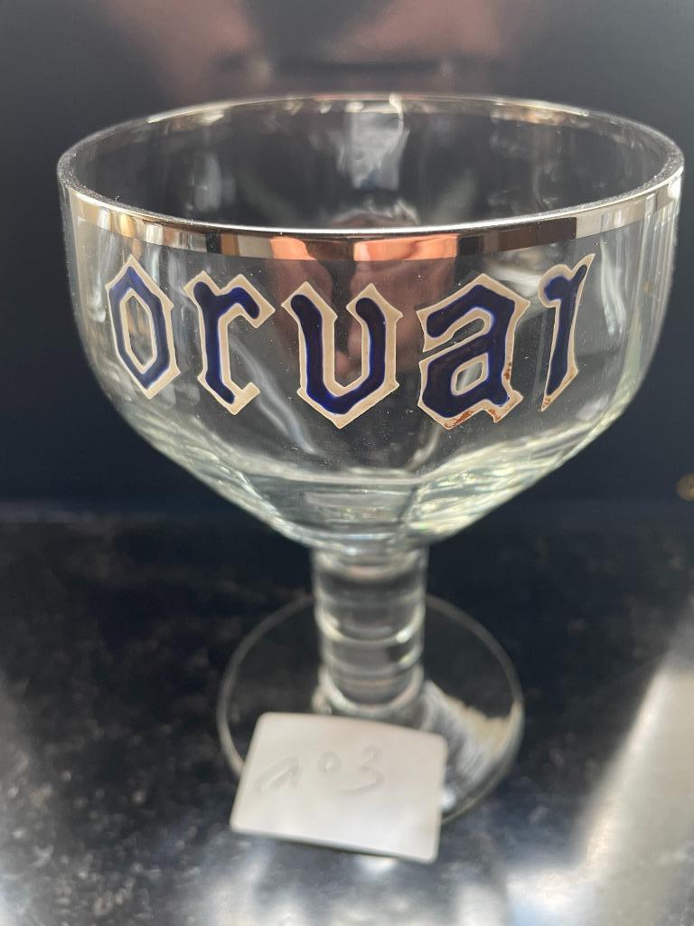 Geëmailleerd glas Orval, Verzamelen, Glas en Drinkglazen, Ophalen of Verzenden, Nieuw, Bierglas