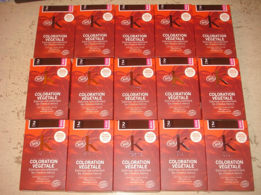 Beau lot de 15 Pack Coloration Végétale Karité Bio Brun 2, Enlèvement ou Envoi, Neuf, Soin des cheveux ou Soin réparateur des cheveux