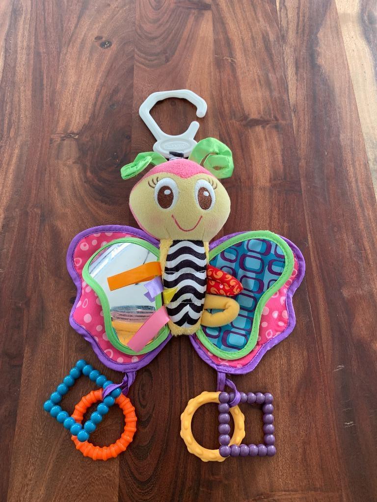 ♫ Playgro Activiteitenspeeltje Vlinder - Hangspeeltje, Ophalen of Verzenden, Gebruikt, Rammelaar, Met geluid
