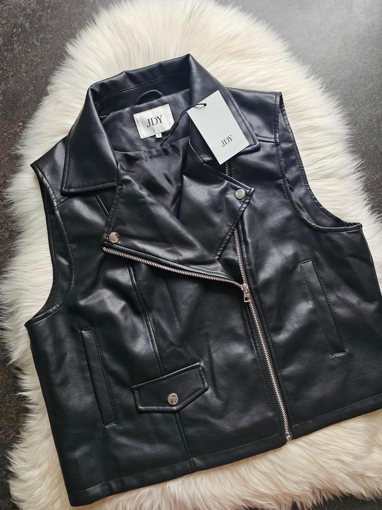 Nouveau perfecto sans manches JDY | Taille XL, Enlèvement ou Envoi, Jacqueline de Yong, Noir, Taille 42/44 (L)