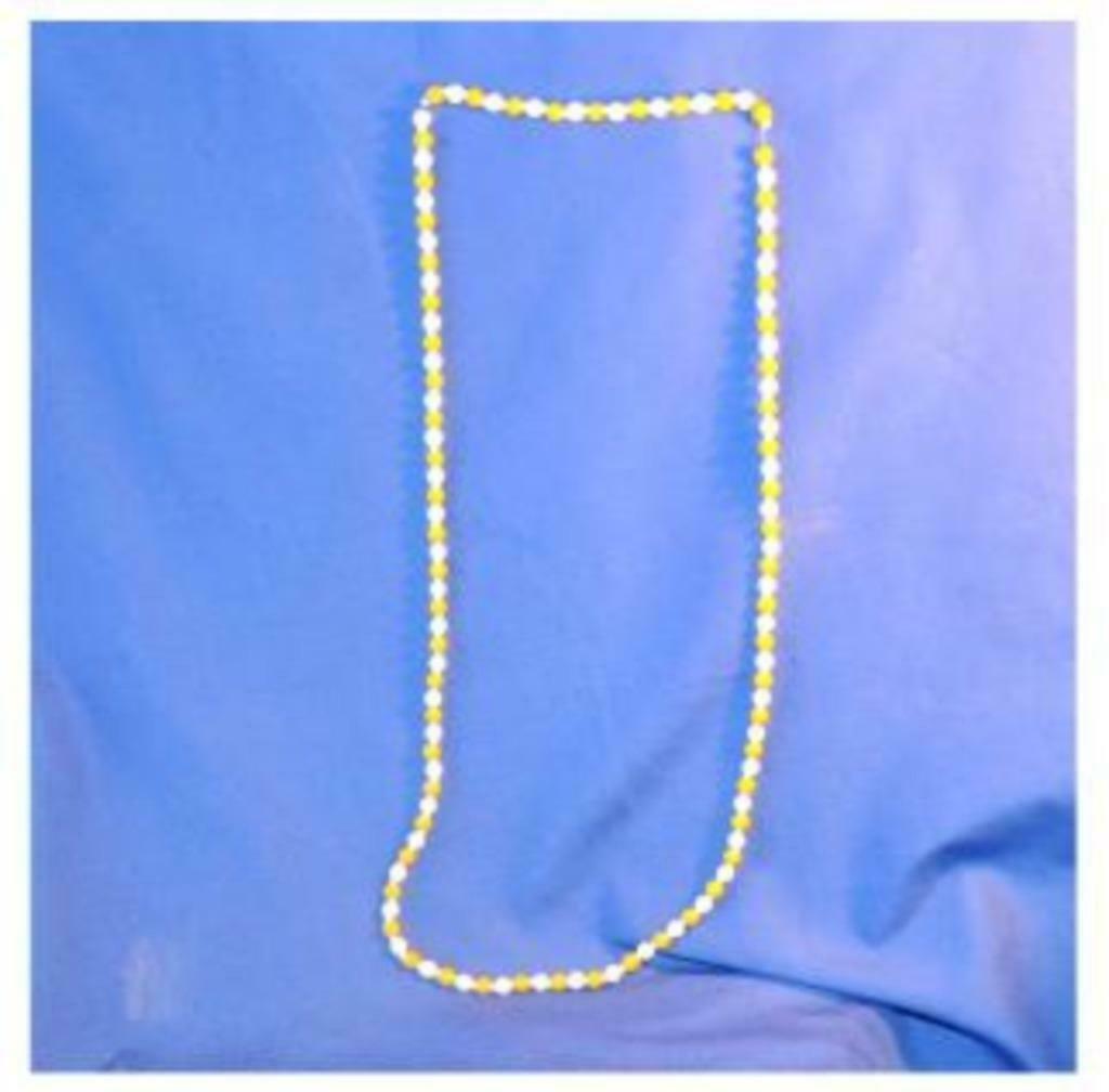 §  collier sautoir (n3) perle orange et blanche, Bijoux, Sacs & Beauté, Colliers, Enlèvement ou Envoi, Utilisé, Orange, Synthétique