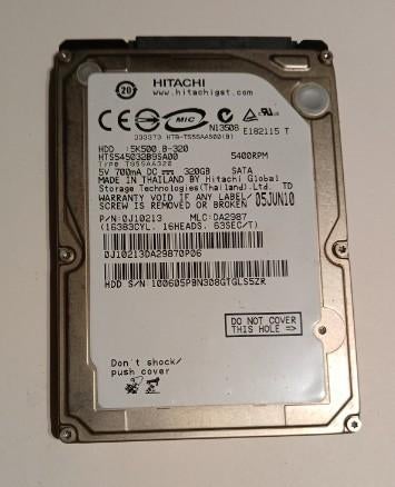 2.5 HDD...hitachi...320GB, Ophalen, Intern, Zo goed als nieuw, Laptop