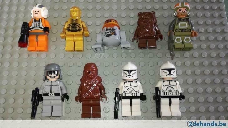 lego star wars minifiguren Ewok, C-3PO, Chewbacca, Trooper, Ophalen of Verzenden, Gebruikt, Lego