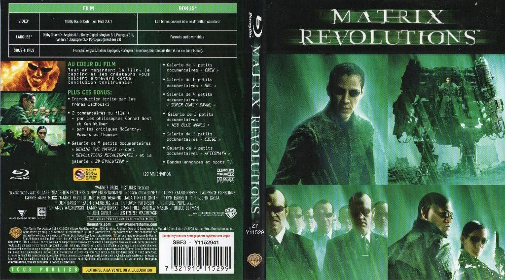 matrix revolutions (blu-ray) nieuw, Ophalen of Verzenden, Zo goed als nieuw, Science Fiction en Fantasy
