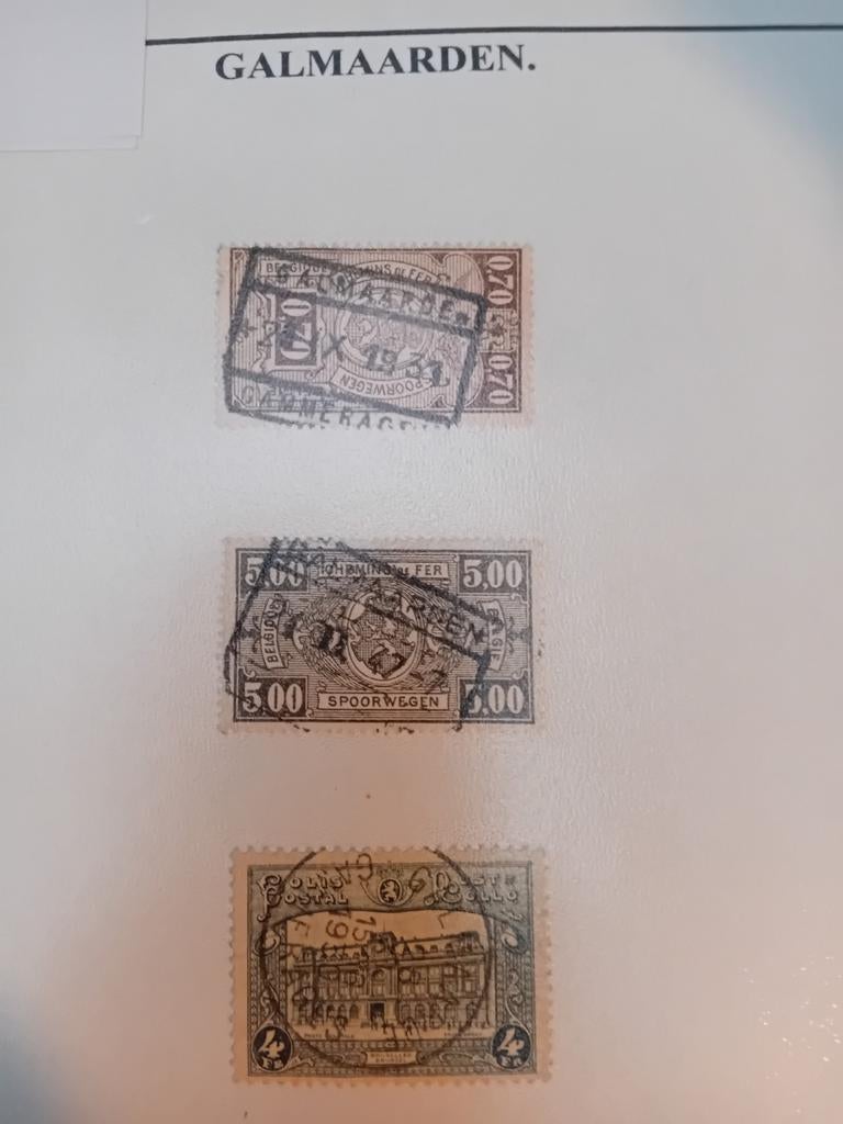 5 zegels met afstempeling Galmaarden lot 492B, Ophalen of Verzenden, Gestempeld