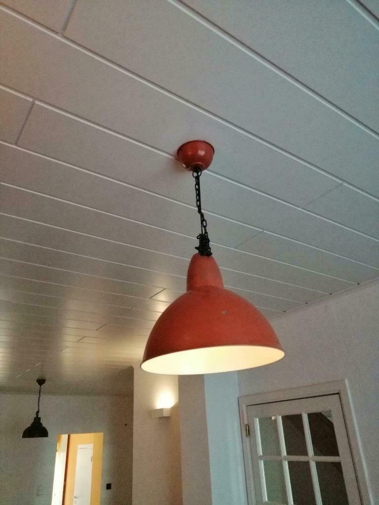 Maisons du Monde oranje metalen vloerlamp, Ophalen, Gebruikt