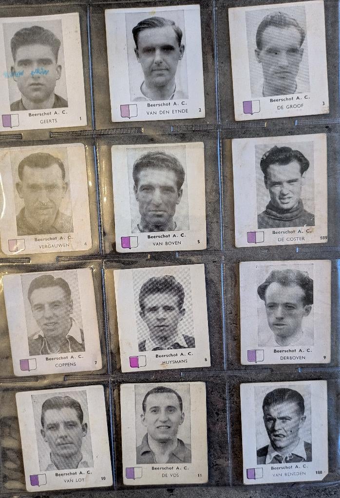football BELGIAN CHEWING GUM 1950/51 Beerschot 12x, Envoi