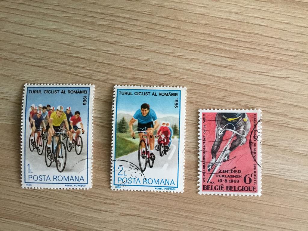 Postzegels wielrennen, Postzegels en Munten, Ophalen of Verzenden, Gestempeld