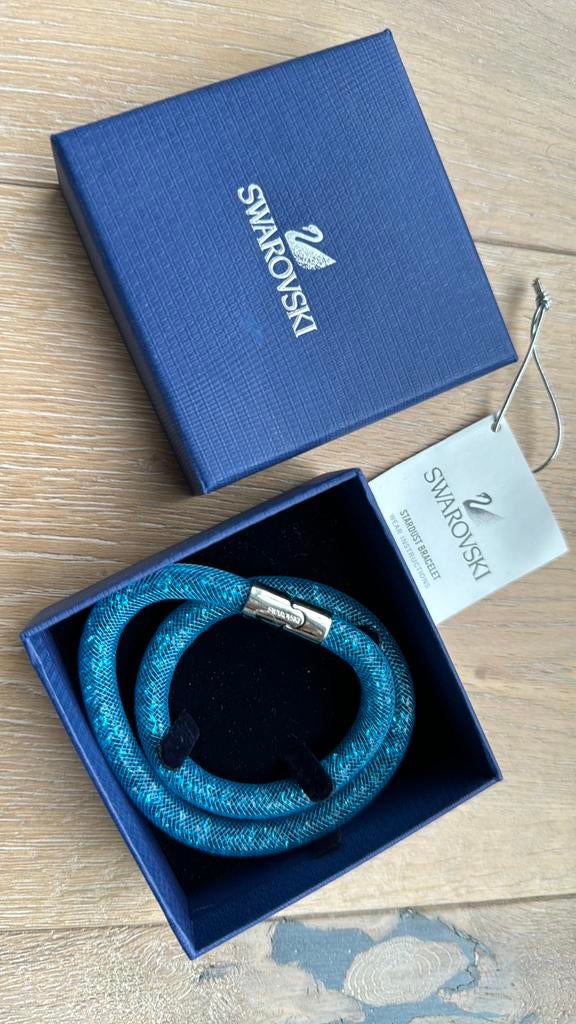 Mooi cadeau: Swarovski Stardust armband M gloednieuw,, Ophalen, Nieuw, Blauw