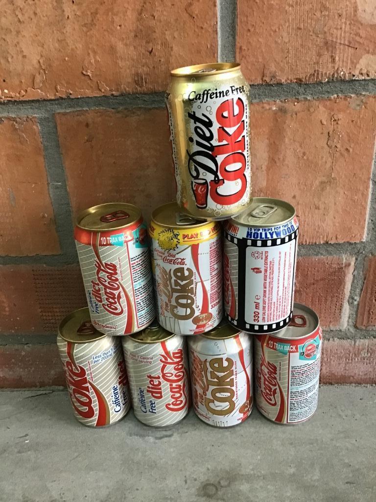 Coca-Cola blikjes 8st cafeïne vrije diet coke, Verzenden, Gebruikt, Verpakking