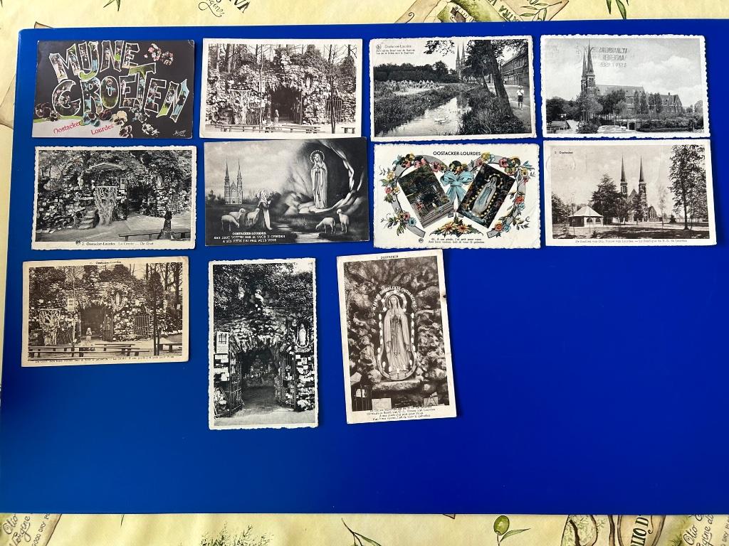 11 postkaarten van Oostakker Lourdes, Verzamelen, Ophalen of Verzenden