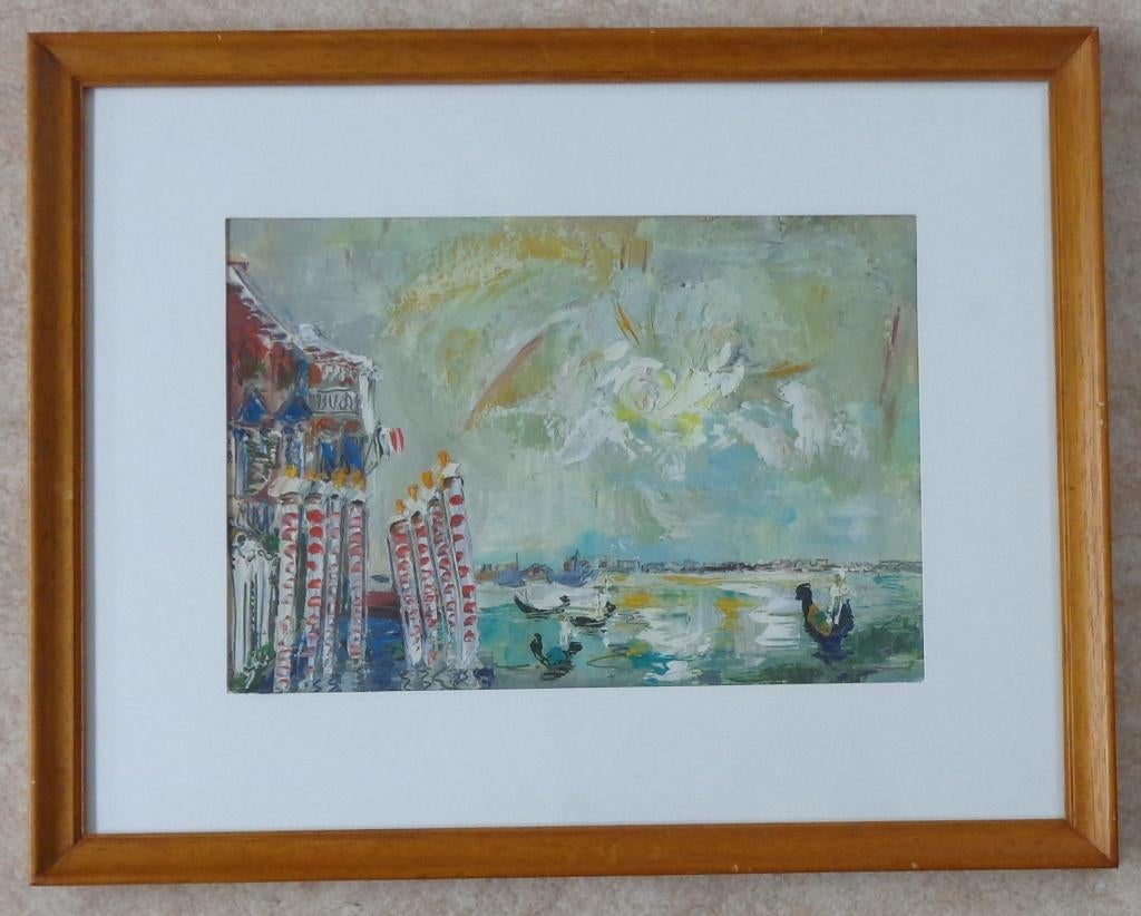 JACK GODDERIS / VENETIE / OLIEVERF / 48x60cm / KADER / SIG, Enlèvement ou Envoi