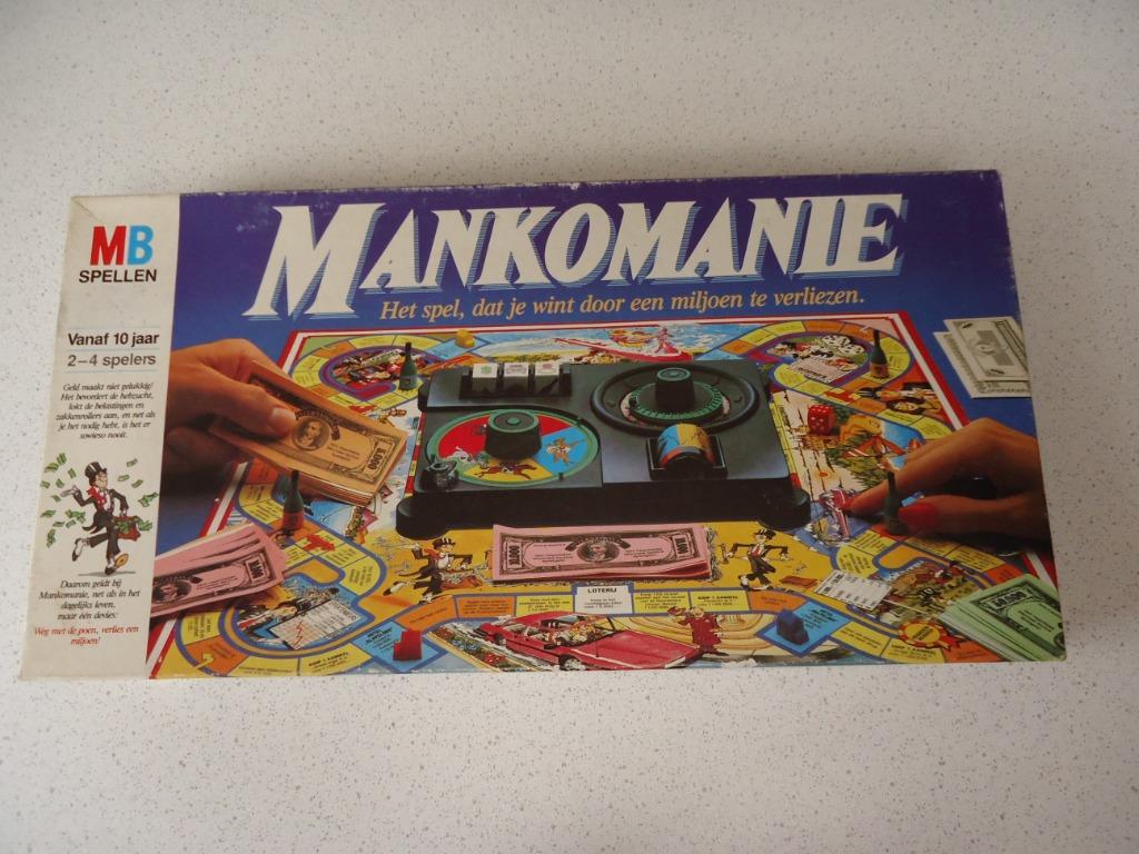 Vintage "Mankomanie" van MB in Goede Staat !, Een of twee spelers, Ophalen of Verzenden, Gebruikt, MB