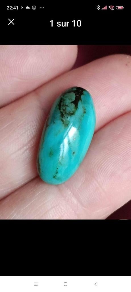 Cabochon en turquoise naturelle, Enlèvement ou Envoi, Neuf