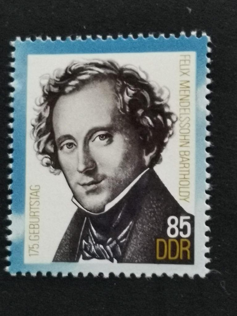 DDR 1984 - musique - Felix Mendelssohn Bartholdy - DU BLOC, Enlèvement ou Envoi, RDA, Non oblitéré