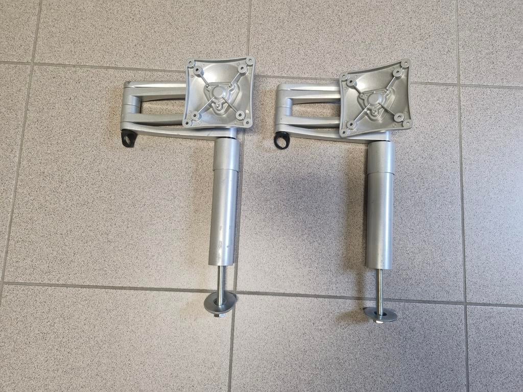 2x Monitor arm, Ophalen, In hoogte verstelbaar