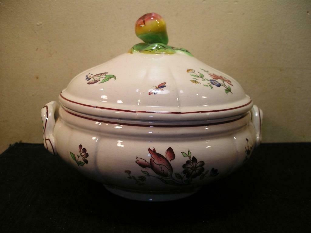ANCIEN LEGUMIER EN FAIENCE DE SARREGUEMINES, Antiquités & Art, Enlèvement ou Envoi