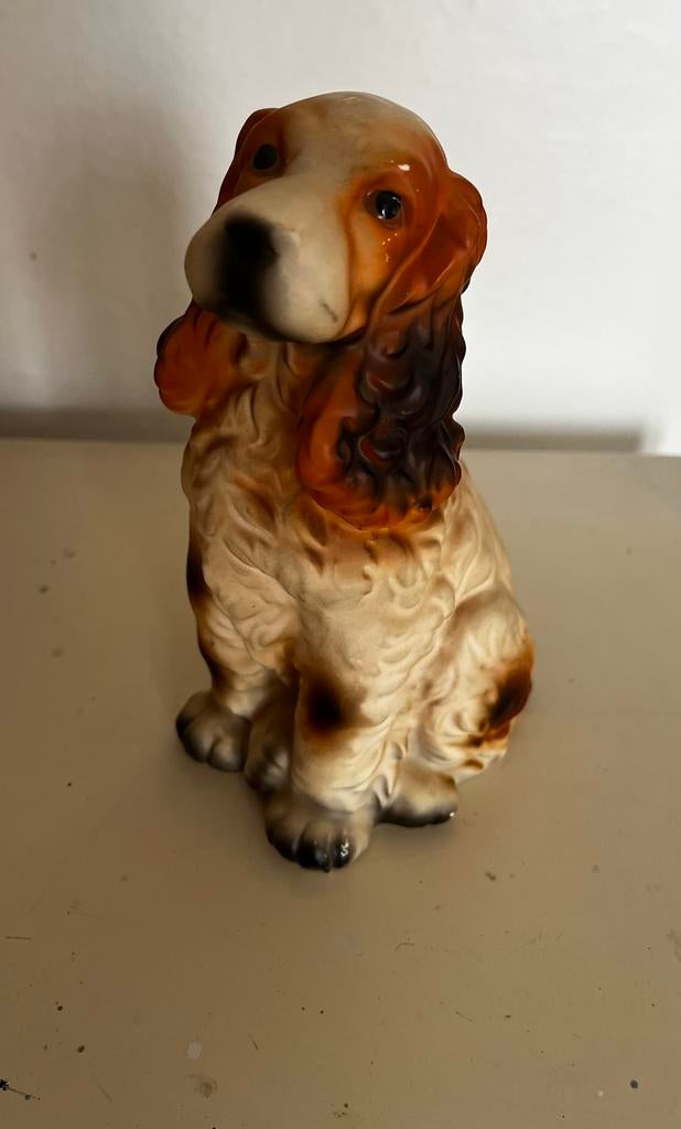 Vintage porseleinen beeld cocker spaniel, Ophalen of Verzenden, Gebruikt, Dier
